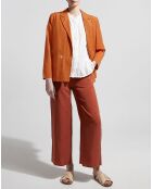 Blazer en Coton & Lin terre brûlée