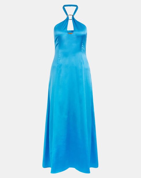 Robe en Soie mélangée Lily  bleu vif