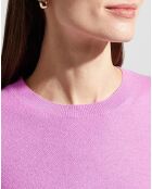 Pull 100% Cachemire Zabri col rond rose