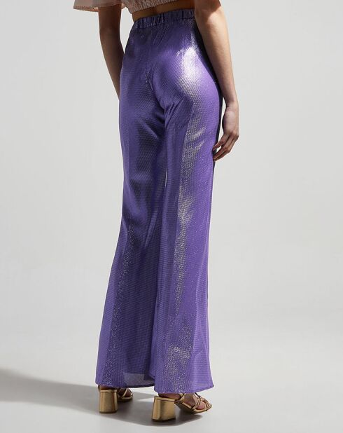 Pantalon flare lurex Music violet