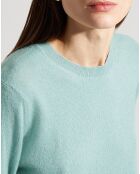 Pull 100% Cachemire Zabri col rond vert clair