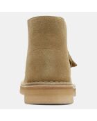 Desert boots en Velours de Cuir beiges