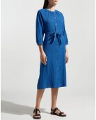 Robe-chemise midi Lao bleu vif
