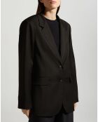 Veste blazer oversize en Laine mélangée Manae noire