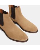 Chelsea Boots en Cuir beiges