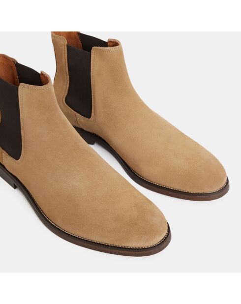 Chelsea Boots en Cuir beiges