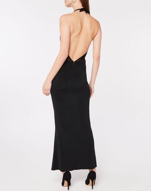 Robe Linda dos nu dentelle noire