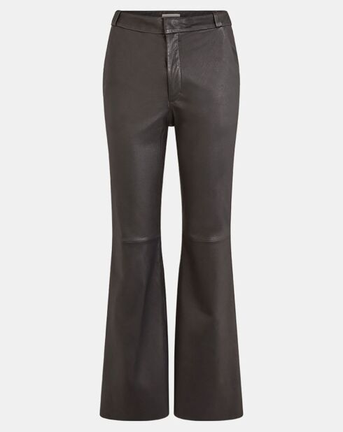 Pantalon en Cuir d'Agneau Evyn noir