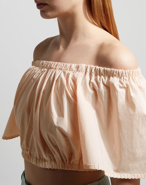 Top Cropped rose clair