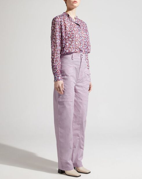 Pantalon large Ruby parme