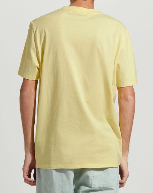 Camiseta con estampado Fishigraf de 1 cm amarillo claro