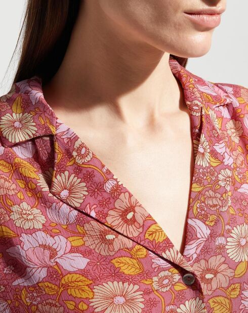 Chemise Leonie imprimée rose