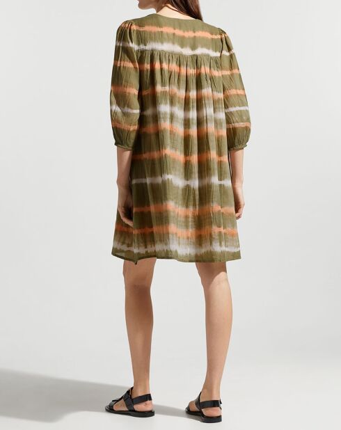 Robe Naely tie & dye kaki