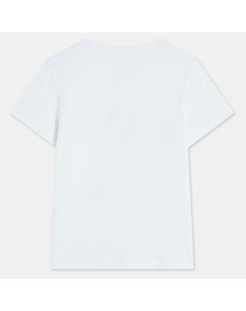 T-Shirt en Coton Bio Binos mc smiley écru/multicolore