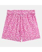 Short Lola à fleurs rose