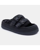 Mules intérieur Polaire Capri noires