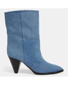 Bottines en Denim bleues - Talon 8 cm