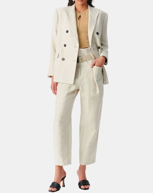 Veste en Coton & Lin Clia beige