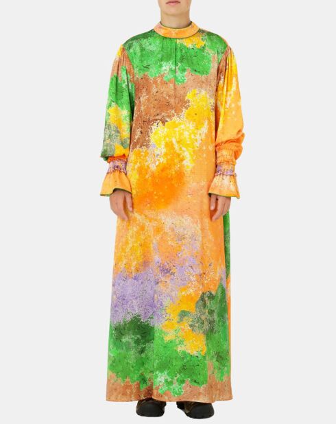 Robe 100% Soie Emma multicolore