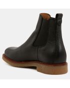 Chelsea Boots en Cuir crêpe noires