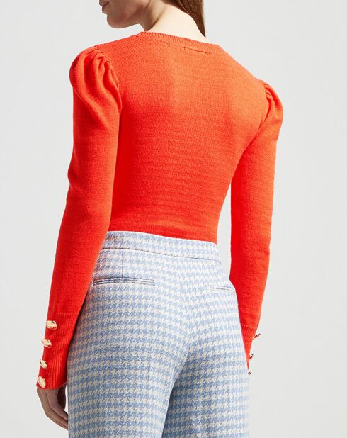 Orangefarbener Doumer-Pullover