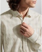 Chemise Picaro 2 ml caro beige/blanc