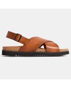 Sandales en Cuir camel