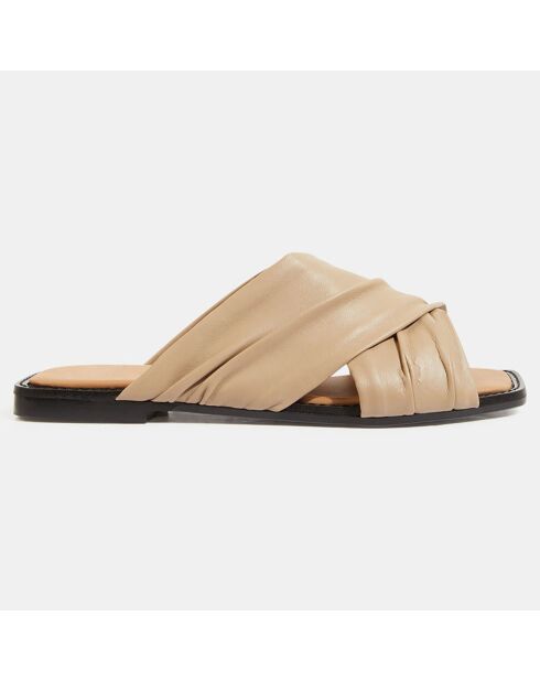 Mules Gabriella in pelle beige