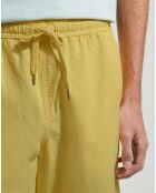 Bermuda en Coton & Lin Pudocklin  jaune clair