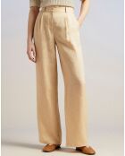 Pantalon 100% Lin Ravia beige