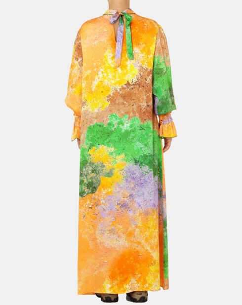Robe 100% Soie Emma multicolore