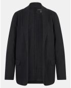 Veste en Lin mélangé poches plaquées noire
