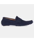 Mocassins en Cuir bleu marine