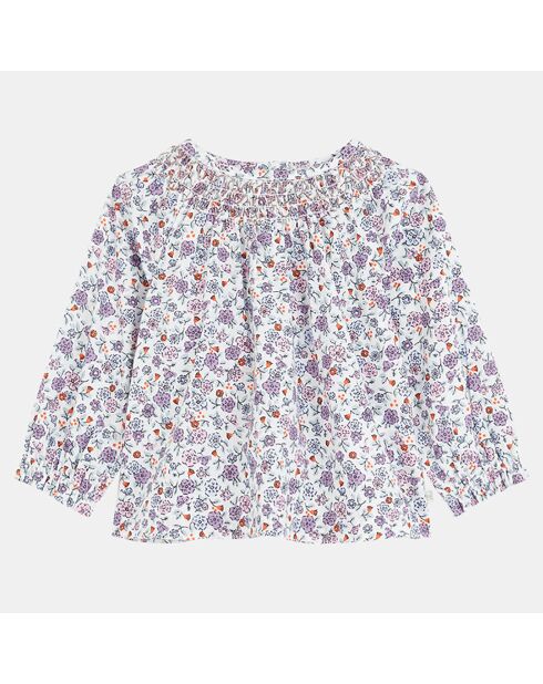 Blouse Aline1 smock aop multicolore