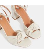 Sandales à talon en Cuir blanches - Talon 8.5 cm