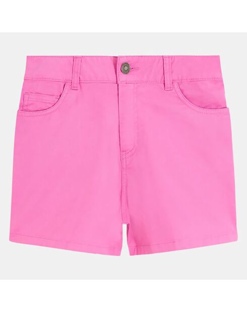Short en Coton Bio Moona twill rose