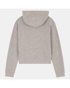 Sweat zippé Cecilia court gris chiné