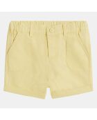 Short en Coton Bio Itano twill jaune