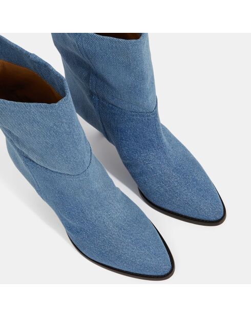 Bottines en Denim bleues - Talon 8 cm