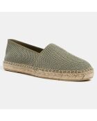 Espadrilles tissu ajouré vertes