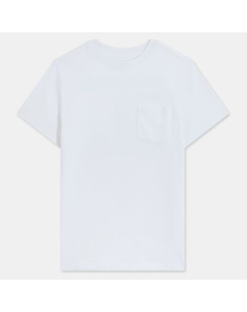 T-Shirt Laurent mc poche blanc