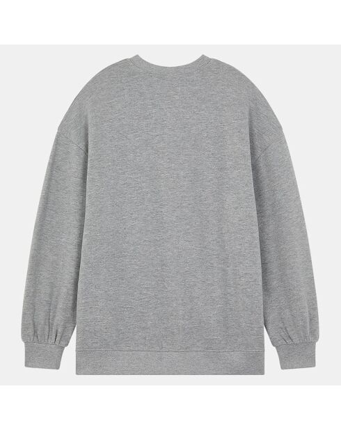 Sweat en Coton Bio Gisèle oversize gris chiné