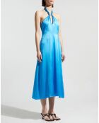 Robe en Soie mélangée Lily  bleu vif
