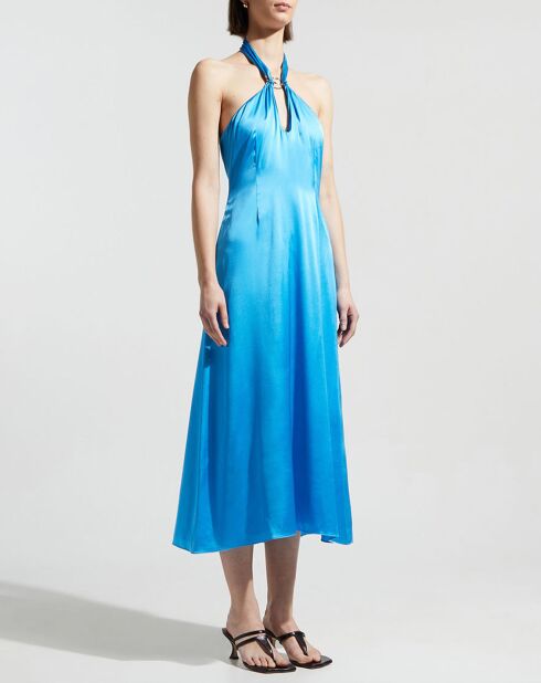 Robe en Soie mélangée Lily  bleu vif