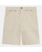 Short Leo twill beige