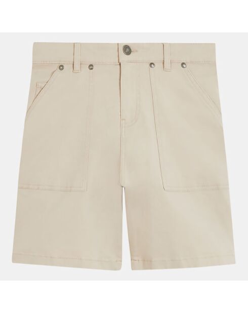 Short Leo twill beige