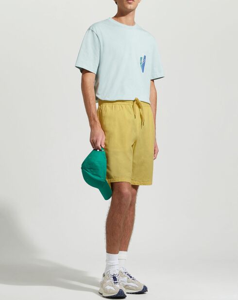 Bermuda en Coton & Lin Pudocklin  jaune clair