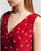 Robe 100% Soie Canon rouge
