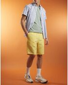 Bermuda en Coton & Lin Pudocklin  jaune clair