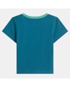 T-Shirt en Coton Bio Bino1 print bleu